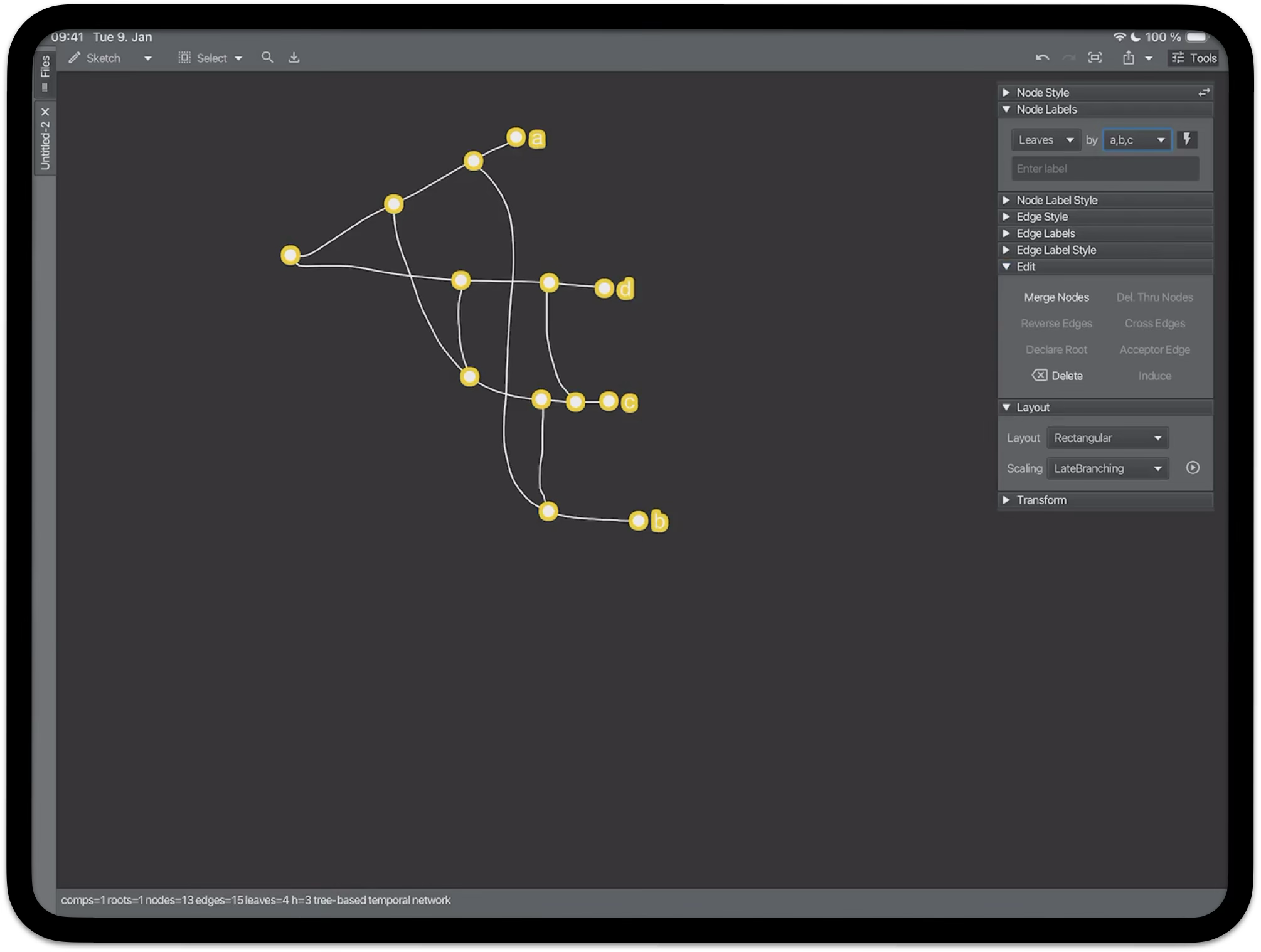 PhyloSketch on iPad